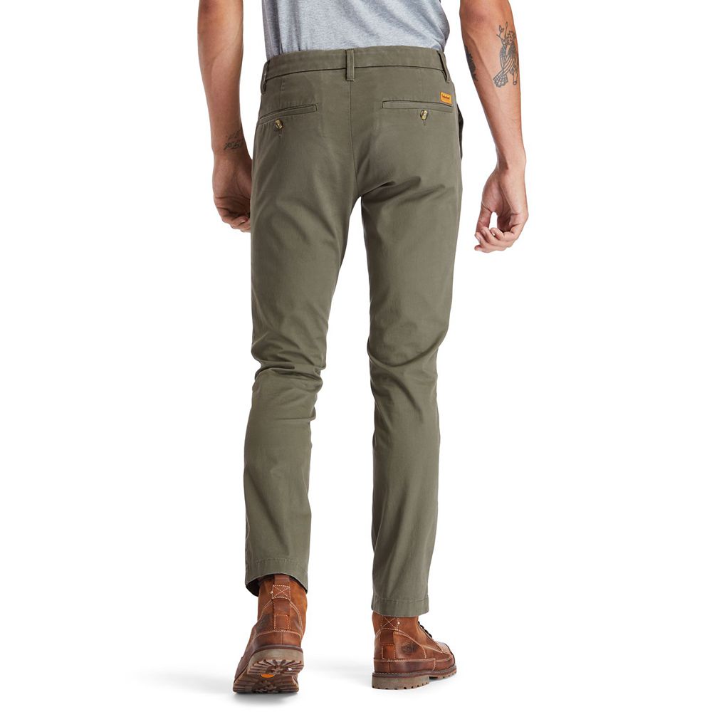 Pantaloni Timberland Barbati Masline Verzi - Sargent Lake Slim Stretch Chino - Romania - JHBALN256